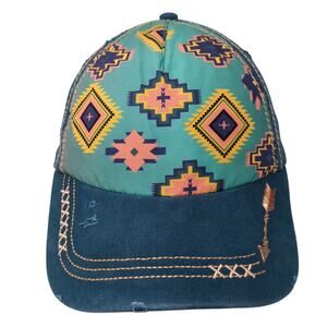 Catchfly Strapback 5 Panel Cap Multicolor One Size Adjustable Embroidered Cotton